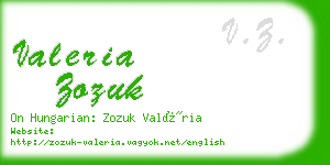 valeria zozuk business card